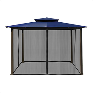 10 x 12 ft. Soft Top Gazebo with Mosquito Netting (Navy Canopy)