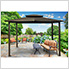 10 x 12 ft. Santa Fe Gazebo with Mosquito Netting and Privacy Panels (Grey Canopy)