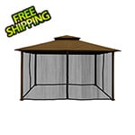 Paragon Outdoor 11 x 14 ft. Soft Top Gazebo with Mosquito Netting (Cocoa Canopy)