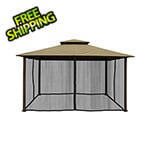 Paragon Outdoor 11 x 14 ft. Soft Top Gazebo with Mosquito Netting (Sand Canopy)