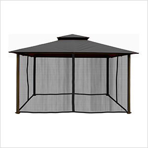 11 x 14 ft. Soft Top Gazebo with Mosquito Netting (Grey Canopy)