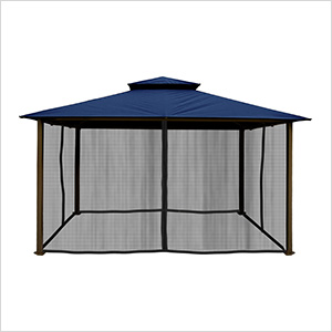 11 x 14 ft. Soft Top Gazebo with Mosquito Netting (Navy Canopy)