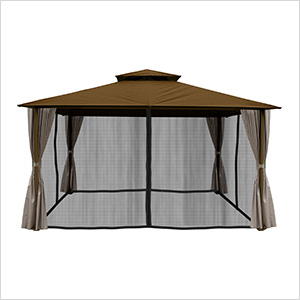 11 x 14 ft. Soft Top Gazebo with Mosquito Netting and Privacy Panels (Cocoa Canopy)