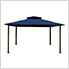 11 x 14 ft. Soft Top Gazebo with Mosquito Netting and Privacy Panels (Navy Canopy)