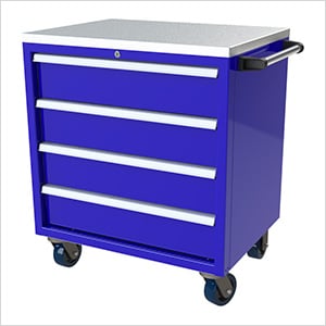 4-Drawer Blue Aluminum Toolbox