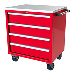 4-Drawer Red Aluminum Toolbox