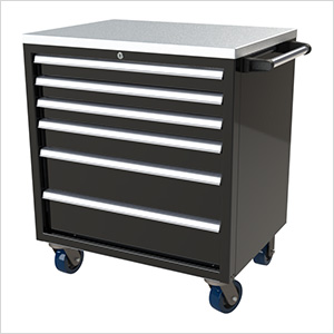 6-Drawer Black Aluminum Tool Cabinet