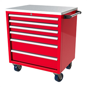 6-Drawer Red Aluminum Tool Cabinet