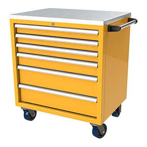 6-Drawer Yellow Aluminum Tool Cabinet