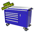 Moduline 6-Drawer / 1-Door Blue Aluminum Tool Cabinet
