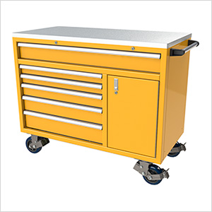 6-Drawer / 1-Door Yellow Aluminum Tool Cabinet