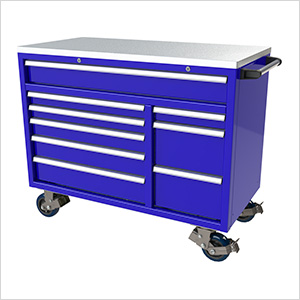 9-Drawer Blue Aluminum Toolbox