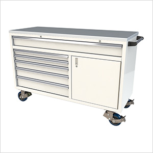 6-Drawer / 1-Door White Aluminum Tool Chest