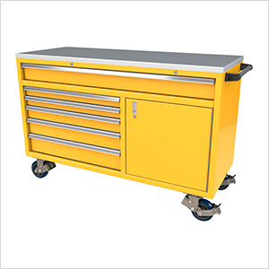 6-Drawer / 1-Door Yellow Aluminum Tool Chest