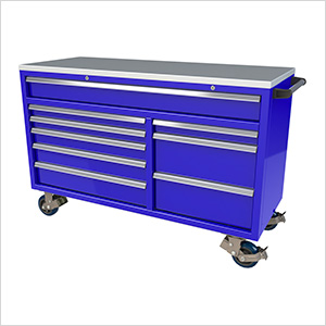 9-Drawer Blue Aluminum Tool Cabinet