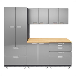 6-Piece Stainless Steel Garage Cabinet System