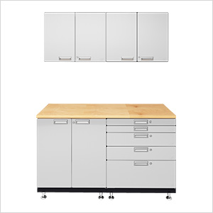 5-Piece Powder Coated Garage Cabinet System