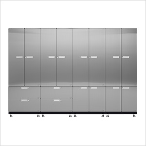 4-Piece Stainless Steel Garage Cabinet System