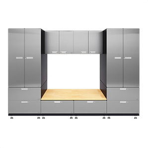7-Piece Stainless Steel Garage Cabinet System