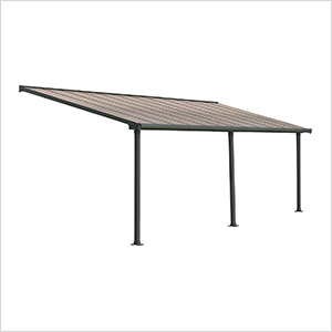 Olympia 10' X 24' Patio Cover (Grey / Bronze)