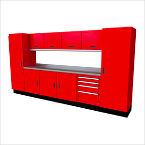 Select Series 11-Piece Aluminum Garage Cabinet Set (Red)