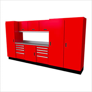 Select Series 10-Piece Aluminum Garage Cabinet Set (Red)