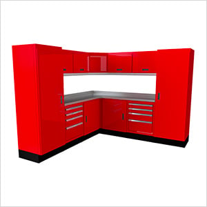Select Series 14-Piece Aluminum Garage Cabinet Set (Red)