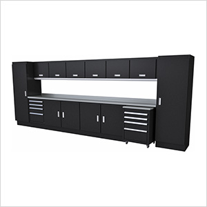 Select Series 16-Piece Aluminum Garage Cabinet Set (Black)