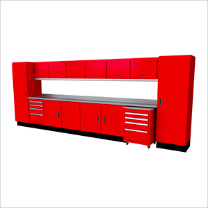 Select Series 16-Piece Aluminum Garage Cabinet Set (Red)