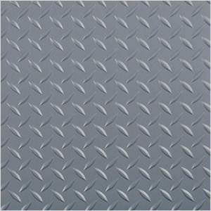 5' x 10' Diamond Tread Garage Floor Roll (Grey)