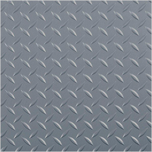 5' x 10' Diamond Tread Garage Floor Roll (Grey)