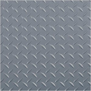 7.5' x 17' Diamond Tread Garage Floor Roll (Grey)