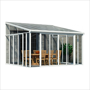 SanRemo 13' x 14' Patio Enclosure with Screen Doors (White)