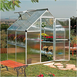 Mythos 6' x 4' Hobby Greenhouse (Silver)