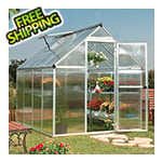 Palram-Canopia Mythos 6' x 8' Hobby Greenhouse (Silver)