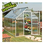 Palram-Canopia Mythos 6' x 10' Hobby Greenhouse (Silver)