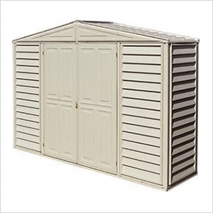 Woodbridge 10.5' x 2.75' Vinyl Storage Shed with Foundation