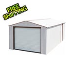 DuraMax Imperial 12' x 20' Metal Garage (White / Brown)