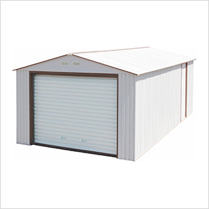 Imperial 12' x 20' Metal Garage (White / Brown)