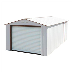 Imperial 12' x 26' Metal Garage (White / Brown)