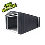 DuraMax Imperial 12' x 26' Metal Garage (Grey / White)