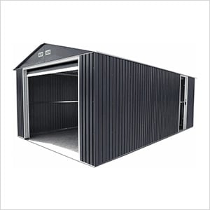 Imperial 12' x 26' Metal Garage (Grey / White)