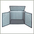 5' x 3' Metal Trash Bin Storage Shed