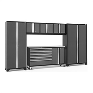 BOLD 3.0 Grey 6-Piece Project Center Set with Stainless Steel Top and LED Lights