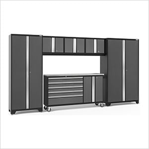 BOLD Grey 6-Piece Project Center Set with Stainless Steel Top and LED Lights