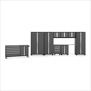 BOLD 3.0 Grey 10-Piece Project Center Set with Stainless Steel Top