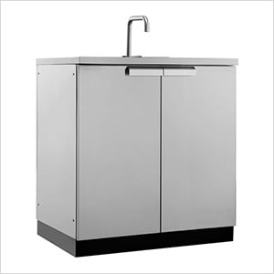 Stainless Steel 2-Door Sink Cabinet