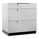 NewAge Outdoor Kitchens Stainless Steel 3-Drawer Base Cabinet