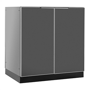 Aluminum Slate Grey 2-Door Base Cabinet