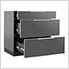 Aluminum Slate Grey 3-Drawer Base Cabinet